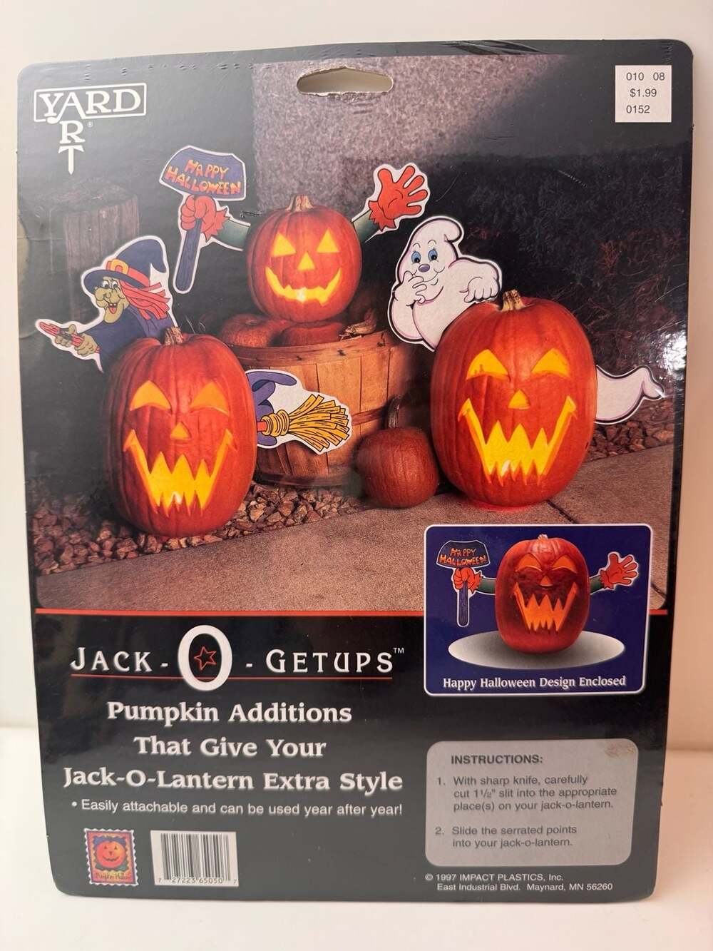 Yard Art Jack-O-Getups Pumpkin Additions Happy Halloween